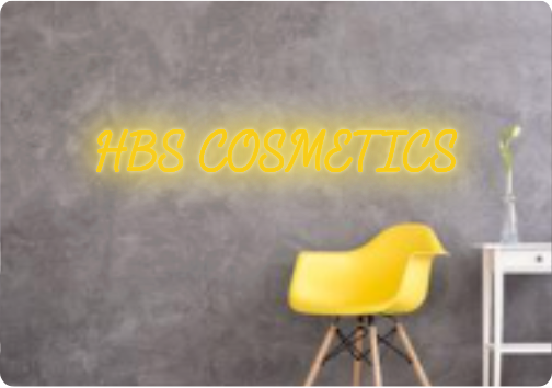 Custom text: HBS COSMETICS